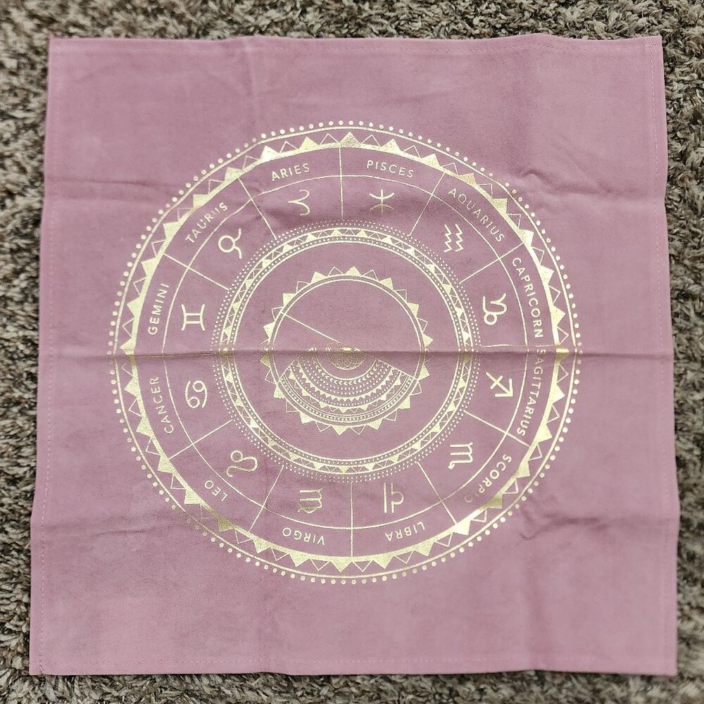 Dusty Rose Pink Zodiac Altar Cloth